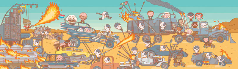Illustration for article titled Mad Max, Harry Potter, Walking Dead, and More Are Adorably Badass in This Amazing Art